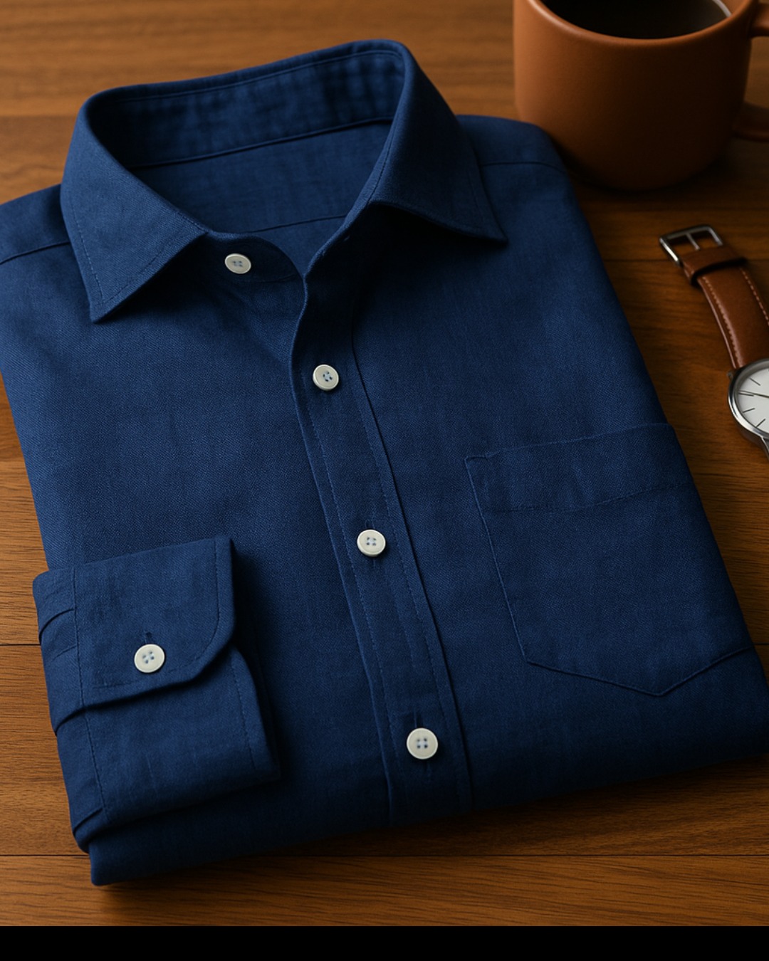 Pehanoge Navy Linen Shirt | Collector's Edition Linen Collection - Image 4