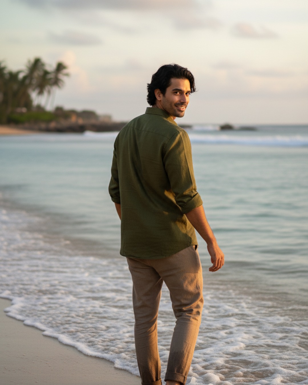 Pehanoge Olive Linen Shirt | Collector's Edition Linen Collection - Image 2