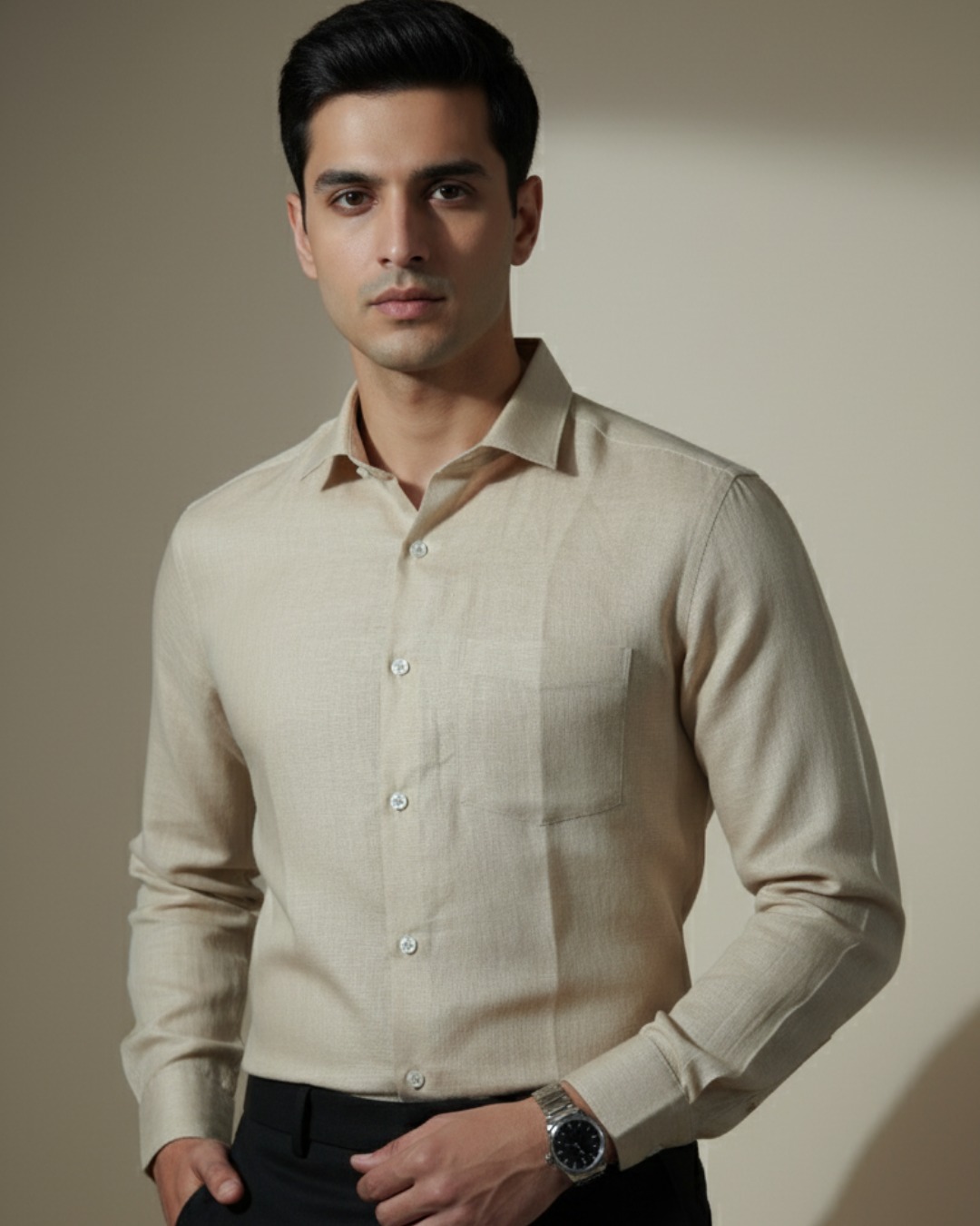 Pehanoge Taupe Linen Shirt | Collector's Edition Linen Collection