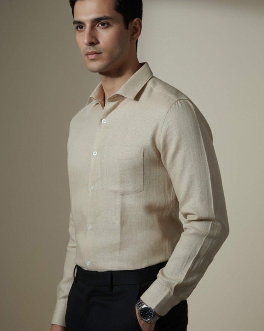 Pehanoge Taupe Linen Shirt | Collector's Edition Linen Collection - Image 3