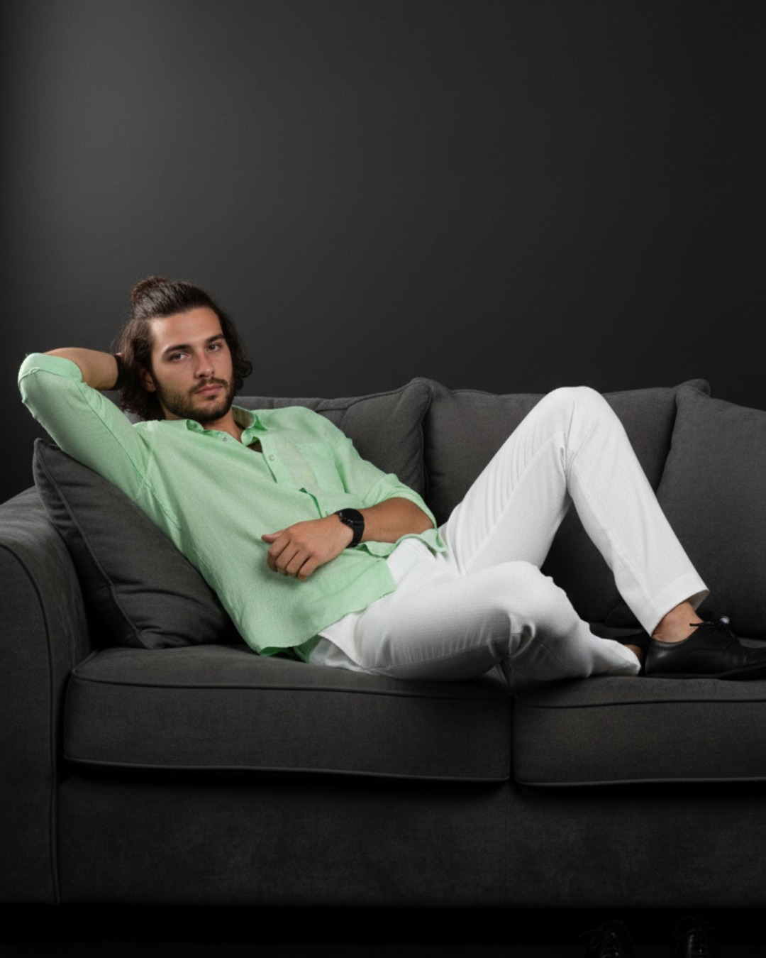 Pehanoge Sage Linen Shirt | Collector's Edition Linen Collection - Image 2