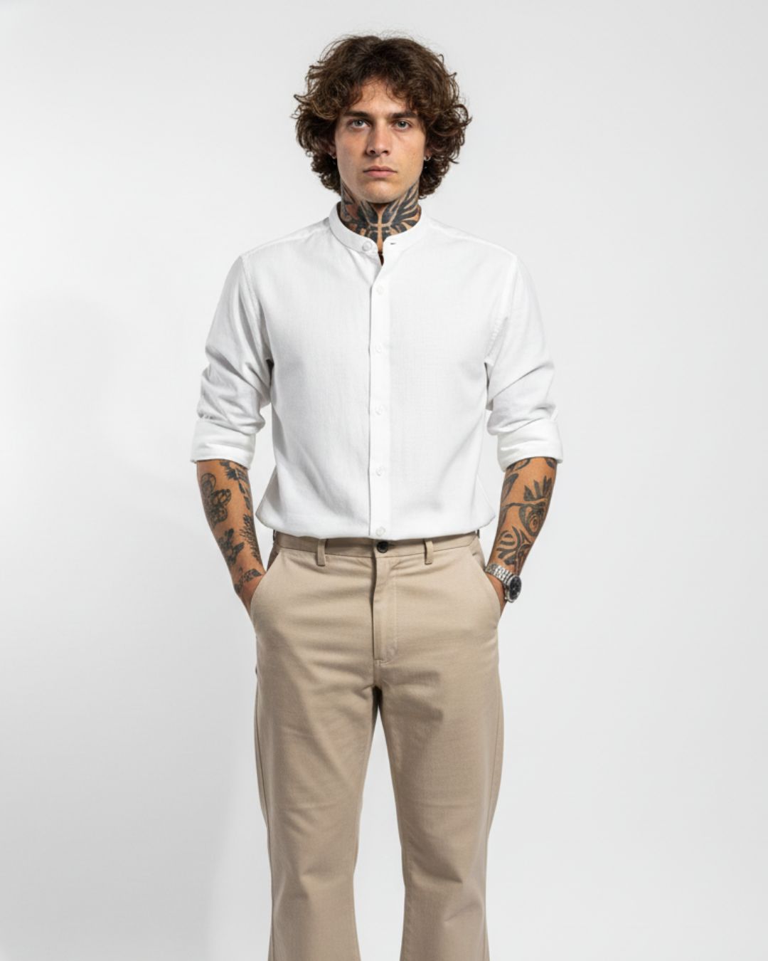 Ivory Crest Giza Cotton Shirt | Timeless Elegance | Collector’s Edition Solid Shirt | Pehanoge