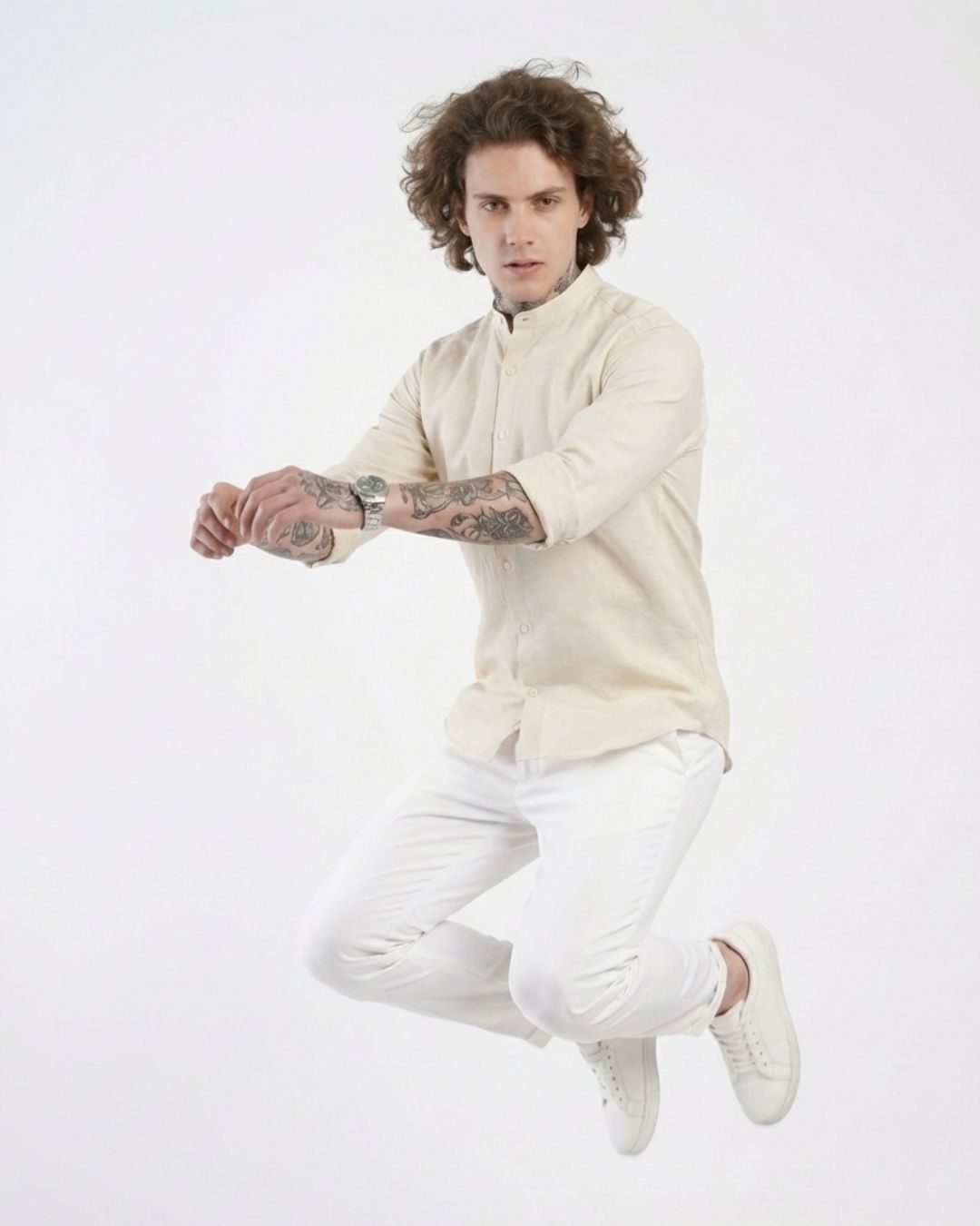 Ivory Drift Giza Cotton Shirt | Timeless Elegance | Collector’s Edition Solid Shirt | Pehanoge - Image 5
