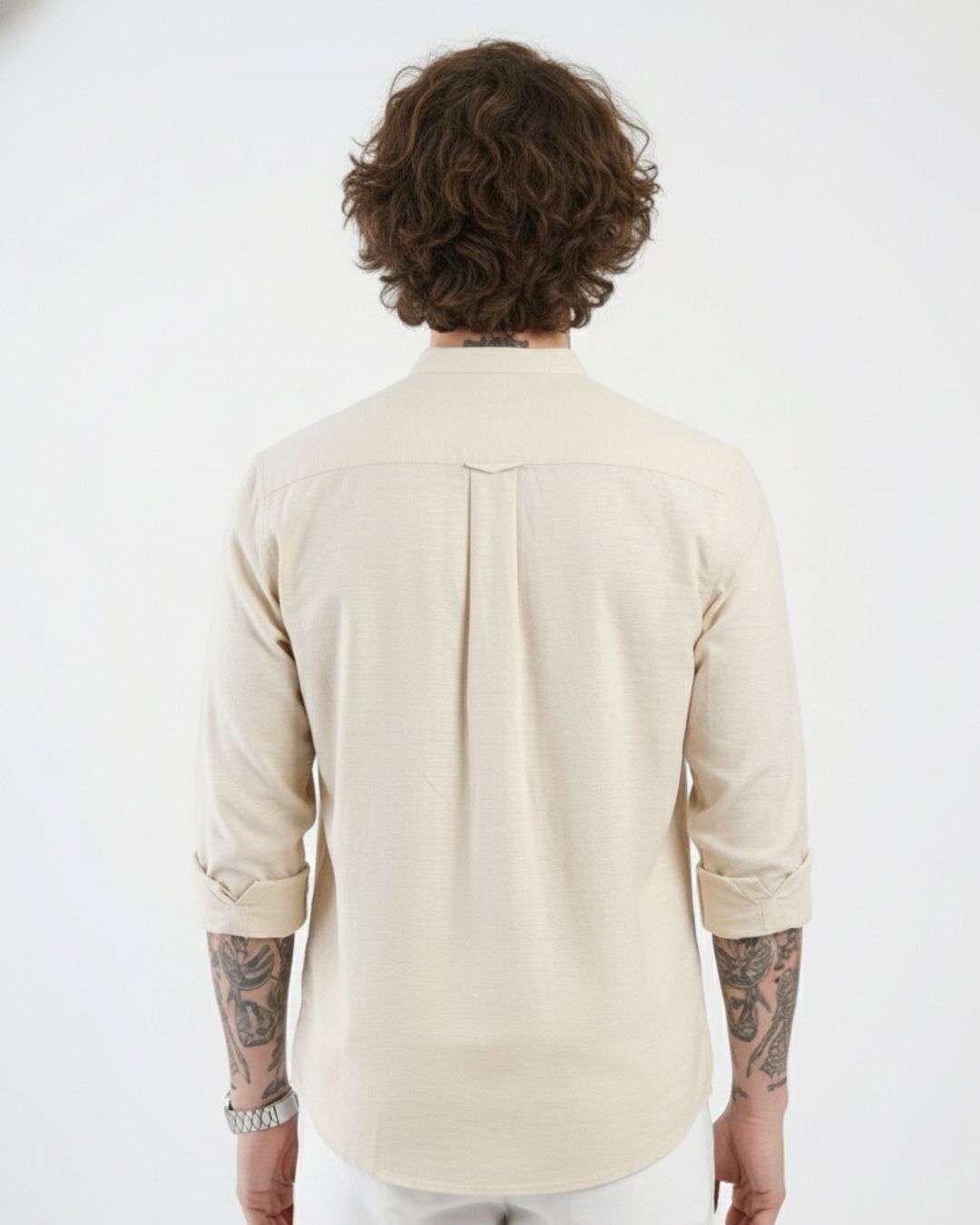 Ivory Drift Giza Cotton Shirt | Timeless Elegance | Collector’s Edition Solid Shirt | Pehanoge - Image 4