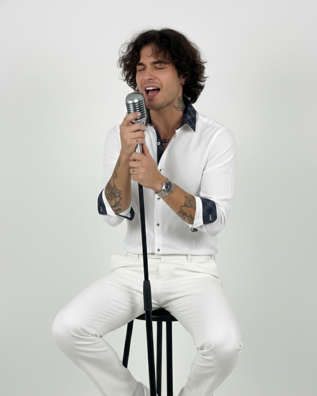 Ivory Noir Shirt | Super Prime Cotton Contrast-Detail Shirt | White Signature Collection | Pehanoge - Image 6