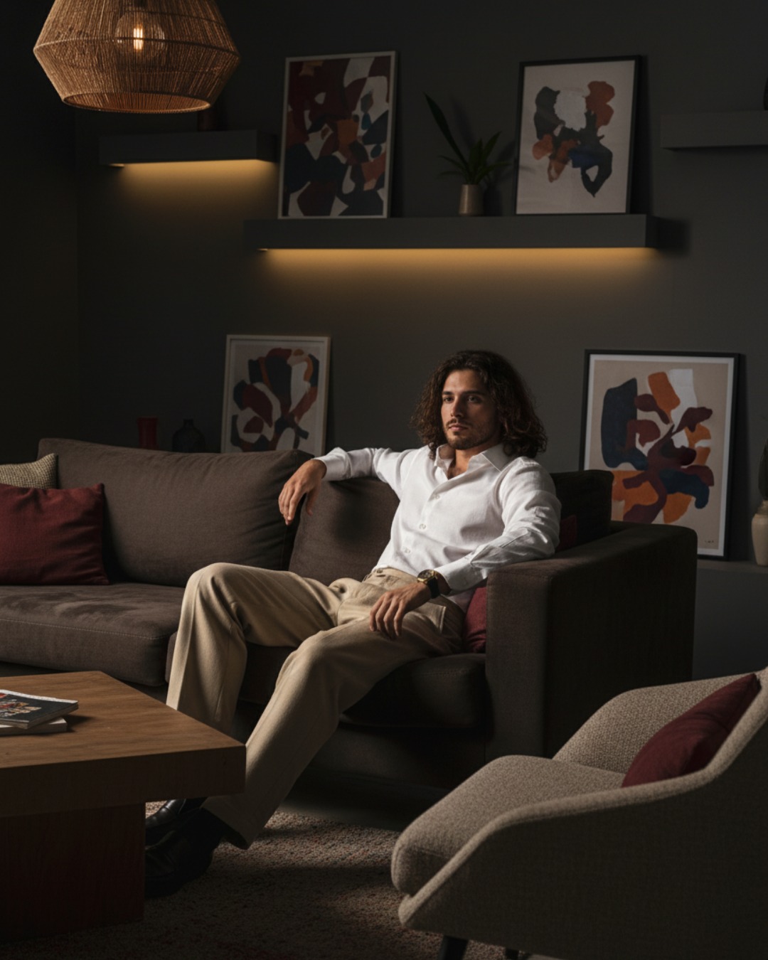 Pehanoge Lucifer Shirt | Super Prime Cotton Self-Print Shirt | White Signature Edition