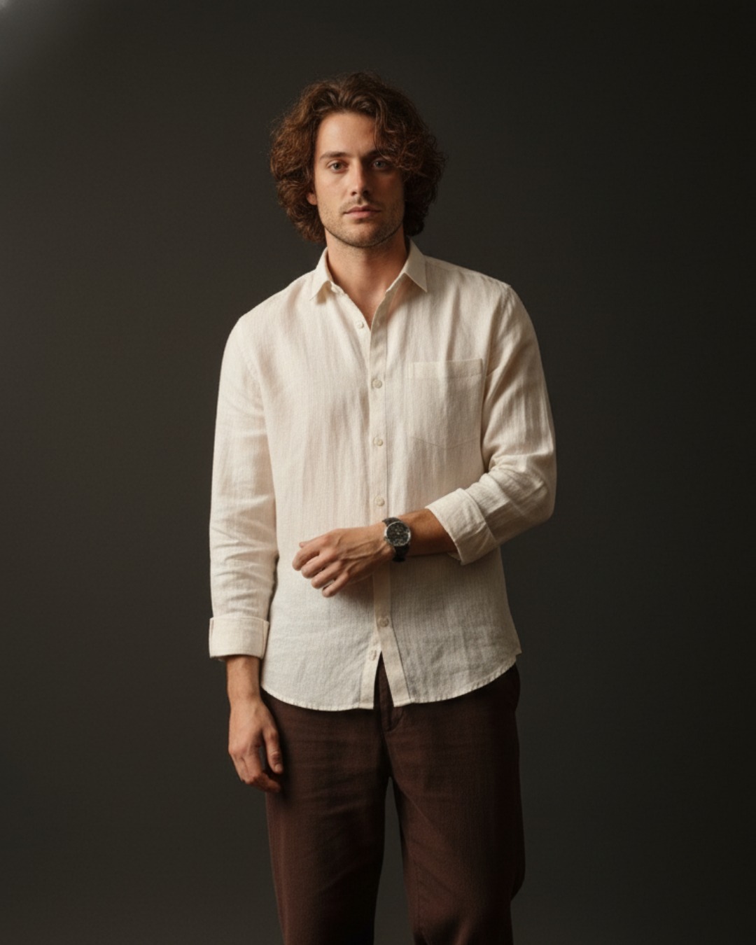 Pehanoge Sandstone Linen Shirt | Collector's Edition Linen Collection - Image 4