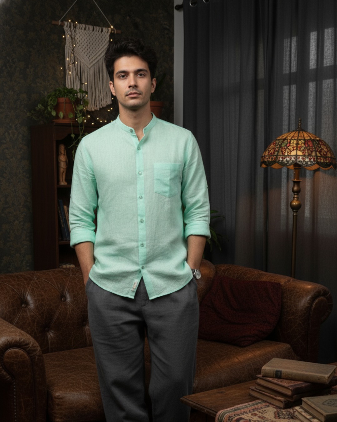 Pehanoge Mint Tide Linen Shirt | Collector's Edition Linen Collection